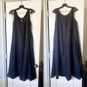 Maku Handmade Ursa Silk Midi Dress Black XL EUC